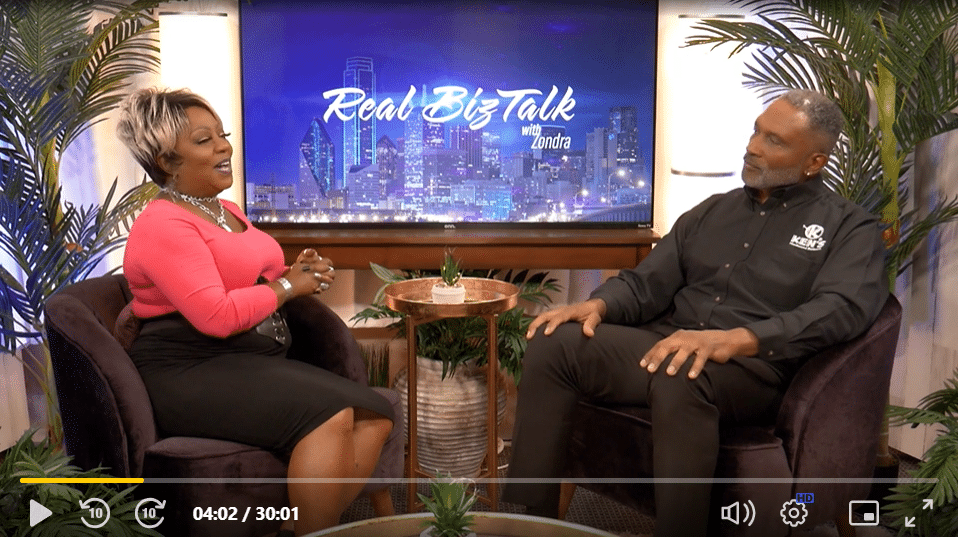 Thumbnail of a scene on ZondraTv's Real Biz Talk, interviewing Ken Alexander part 2